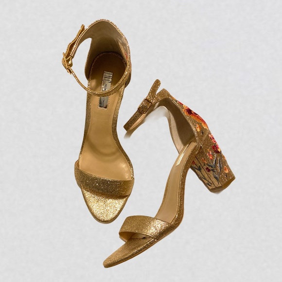 INC Glitter Floral Block Heels - Picture 3 of 8